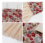 Gwen 2-Piece Embroidered Slip Dress Cheongsam Set