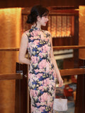 Gleam Dark Fragrance Cotton Cheongsam Dress