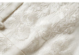 Sebastiana Beige Embroidered Vest Coat Cheongsam