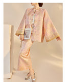 Melody 2-Piece Jacquard Embroidered Cheongsam Set