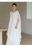 Viviana Wind White Ramie Cheongsam Dress