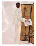 Allegro Lace Embroidered Winter Cheongsam Coat