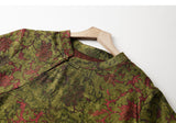 Serenade Navy Dark Green Cheongsam Top