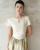 Lotus Opalescent Tie Dye Cheongsam Dress Slim Fit Qipao