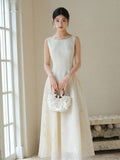Valencia Foggy Apricot Sequin Embroidered Cheongsam Dress