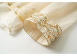 Sky Beige Loose-Fit Cheongsam Top