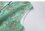 Serpentine Mint Velvet Beaded Cheongsam Vest