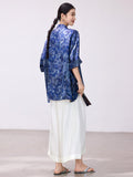 Purity Blue Print Jacquard Cheongsam Top