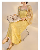 Esmeralda Floral Jacquard Loose Cheongsam Coat