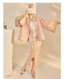 Melody 2-Piece Jacquard Embroidered Cheongsam Set