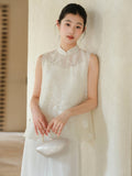 Muse 2-Piece Embroidered Mulberry Silk Cheongsam Top