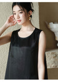 Adeline Black Silk Cheongsam Dress