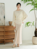 Verse Cloud Apricot Floral Jacquard Cheongsam Top
