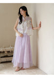 Grande 2-Piece Light Purple Silk Cheongsam Top