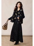 Xandra Black Jacquard Cheongsam Vest