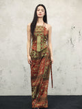 Paramount Retro Red Fitted Cheongsam Top