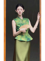 Amanda Good-Looking Qipao Cheongsam Two Piece