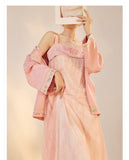 Ranunculus Found Bliss Embroidery Qipao Cheongsam Two Piece