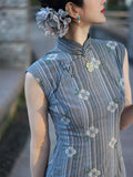 Cora Soft Glow Embroidery Qipao Cheongsam