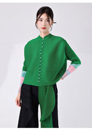 Pleated Emery Delightful Qipao Cheongsam Top