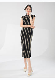 Pleated Eva Charming Qipao Cheongsam