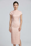 Raffaella Silk Jacquard Cheongsam Dress