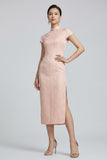 Raffaella Silk Jacquard Cheongsam Dress