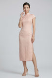 Raffaella Silk Jacquard Cheongsam Dress