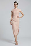 Raffaella Silk Jacquard Cheongsam Dress