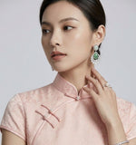 Raffaella Silk Jacquard Cheongsam Dress