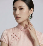 Raffaella Silk Jacquard Cheongsam Dress