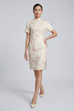 Purity Light Pink Silk Cheongsam Dress