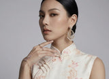 Hematite Silk Floral Cheongsam Dress
