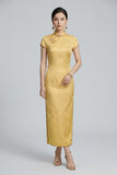 Larkspur Silk Modern Cheongsam Dress