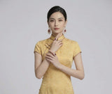 Larkspur Silk Modern Cheongsam Dress