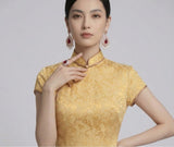 Larkspur Silk Modern Cheongsam Dress