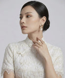 Zoe White Beaded Cheongsam Dress