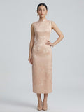 Zena Silk Jacquard Cheongsam Dress