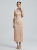 Zena Silk Jacquard Cheongsam Dress