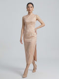 Zena Silk Jacquard Cheongsam Dress