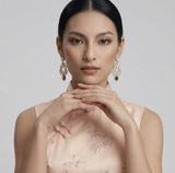Vina Silk Floral Long Cheongsam Dress