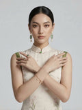 Iris Silk Floral Cheongsam Dress