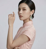 Raffaella Silk Jacquard Cheongsam Dress