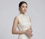 Purity Light Pink Silk Cheongsam Dress
