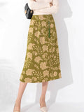 Pleated Jade Beautiful Qipao Cheongsam Skirt