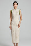 Iris Silk Floral Cheongsam Dress