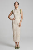 Iris Silk Floral Cheongsam Dress