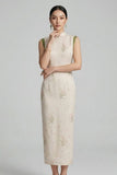 Iris Silk Floral Cheongsam Dress