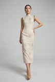 Iris Silk Floral Cheongsam Dress