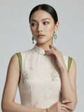Iris Silk Floral Cheongsam Dress